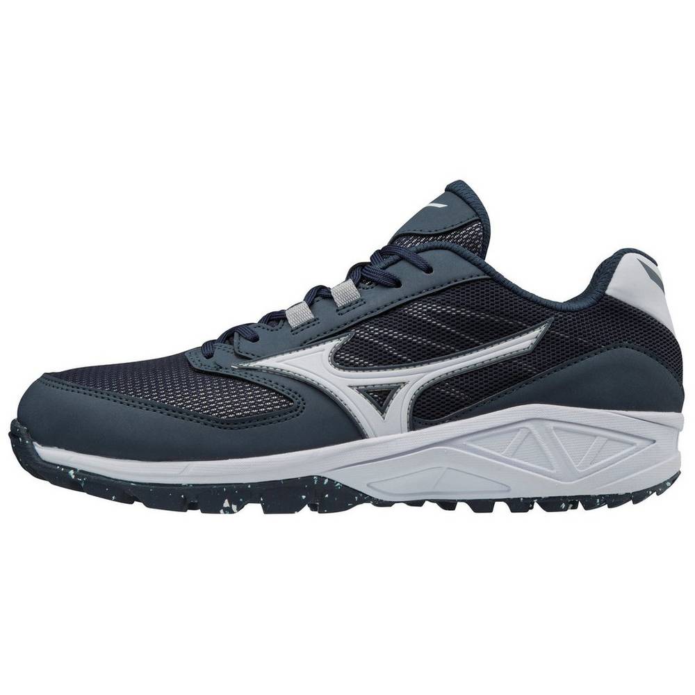 Mens Mizuno Dominant All Surface Low Turf Baseball Shoes Navy/White Philippines (SBFCQK429)